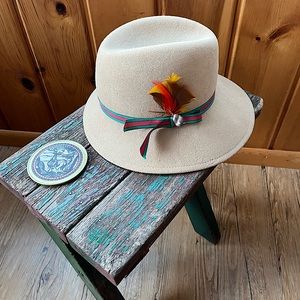 Tan Peachfelt 100% Wool Hat made in the USA